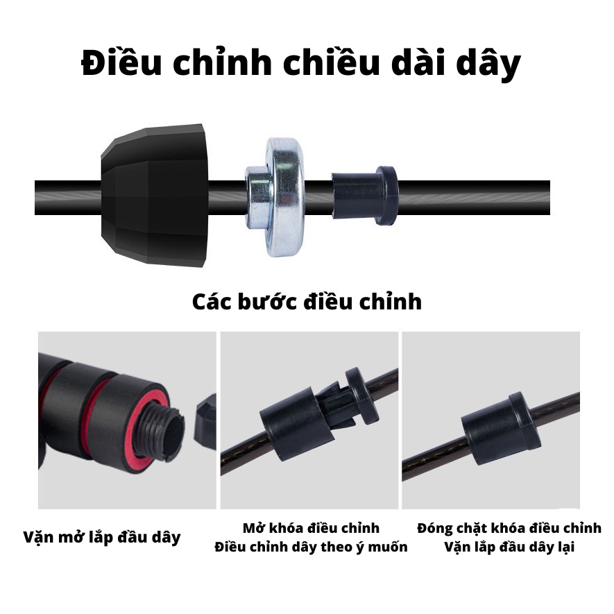 Dây Nhảy Thể Dục Thể Thao Tại Nhà, Dây Nhảy Thể Lực Lõi Thép Siêu Chịu Lực, Độ Bền Cao Đốt Cháy Mỡ Thừa