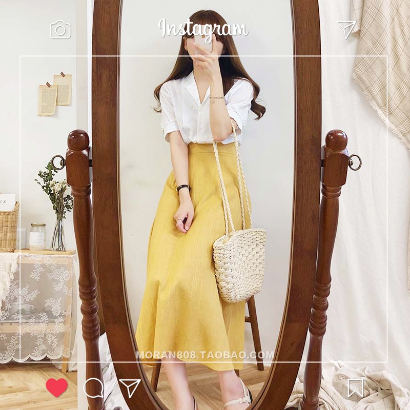 ORDER || Váy Xòe Dáng Dài Mềm Mại Nơ Sau MORAN | BigBuy360 - bigbuy360.vn
