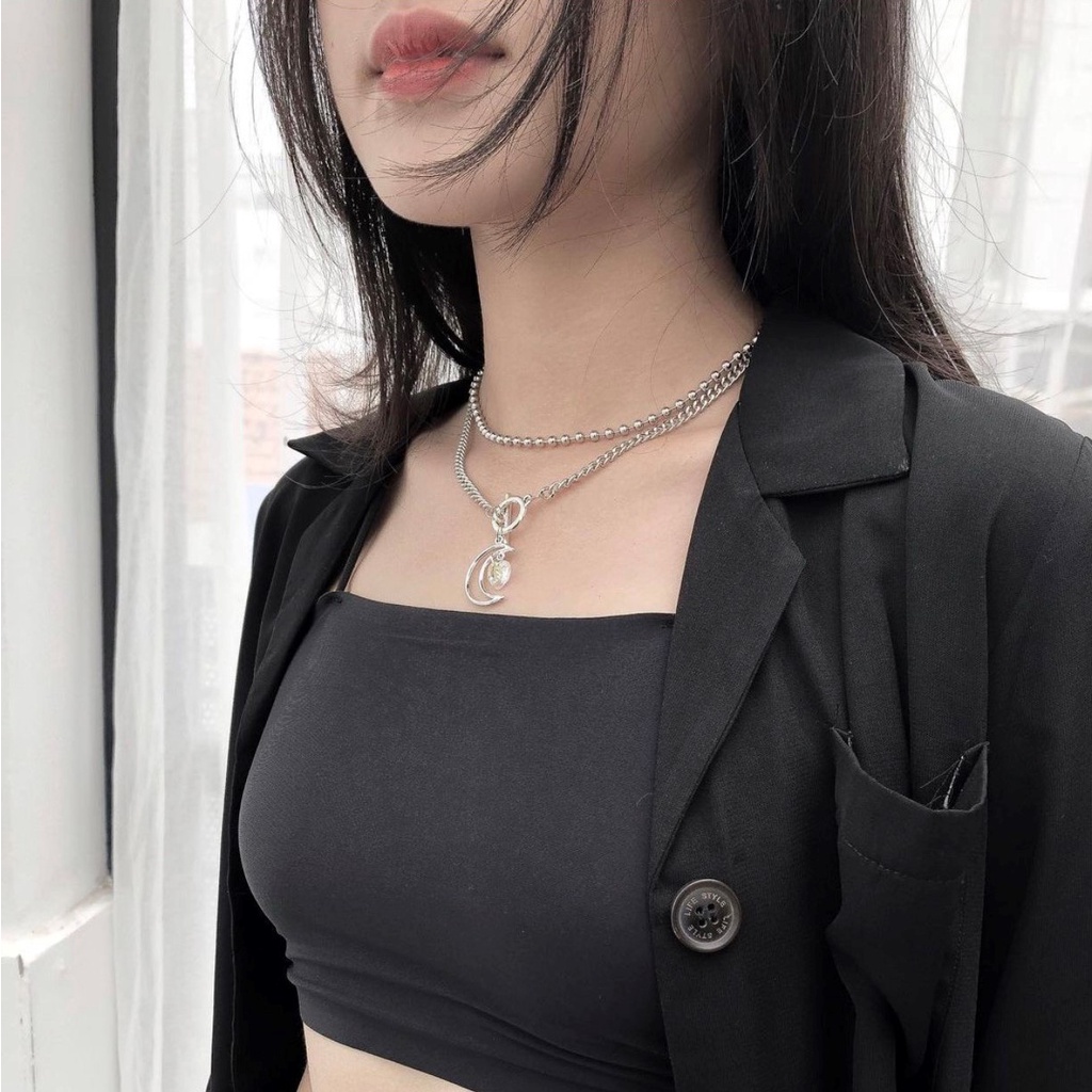 Dây chuyền bi ball chain 4mm unisex nam nữ N45 Choker Club