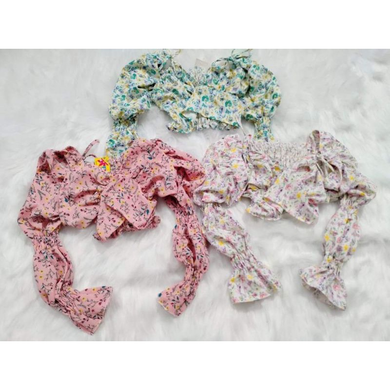 Áo hoa nhí tay dài nữ from croptop siêu xịn xò , có thể mặc đc nhiều kiểu khác nhau