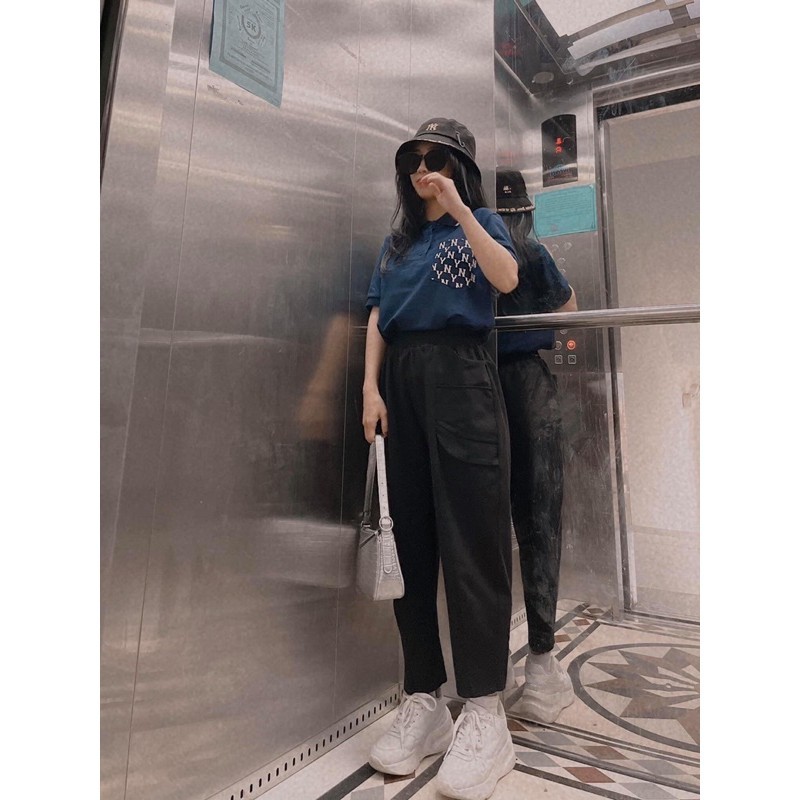 áo Polo NY MLB nữ có cổ tay ngắn form ôm hàng xuất sịn | BigBuy360 - bigbuy360.vn