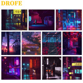 Bộ Tranh Sơn Dầu Tô Màu Theo Số Tự Làm Kích Thước 40x50cm Vải Bố Chất Lượng Cao Trang Trí Nhà Cửa Dành Cho Người Lớn