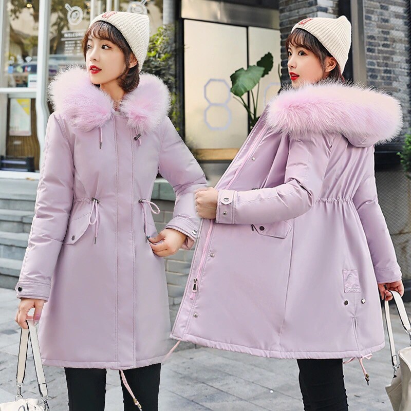 Áo khoác kaky lót lông cừu-thời trang mùa đông ấm áp