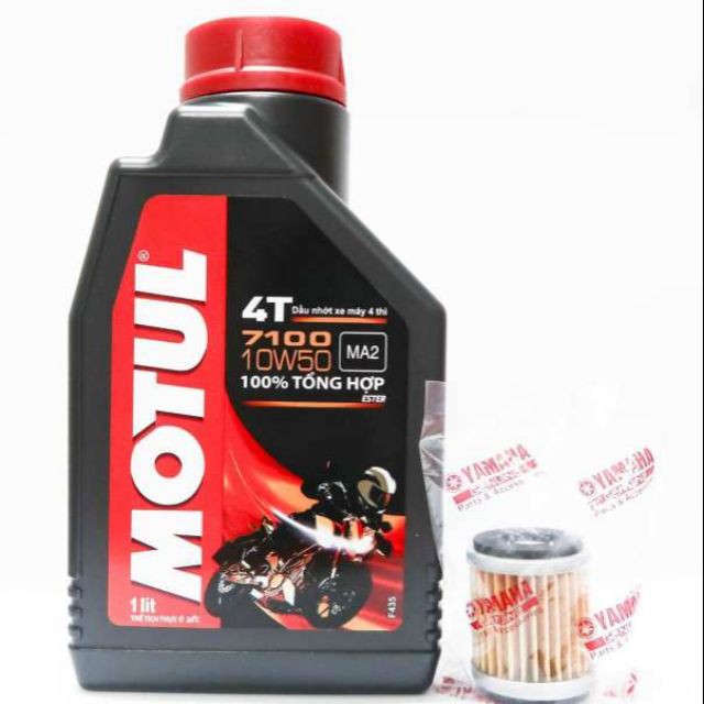 [Giá tốt nhất] Combo Motul 7100 10w-50 tặng lọc nhớt Ya chỉ có 165k . DoChoiXeMay