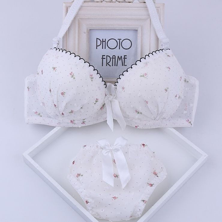 Underwear set for girls high school girls small breasts development period sexy bra anti-sagging thin part
