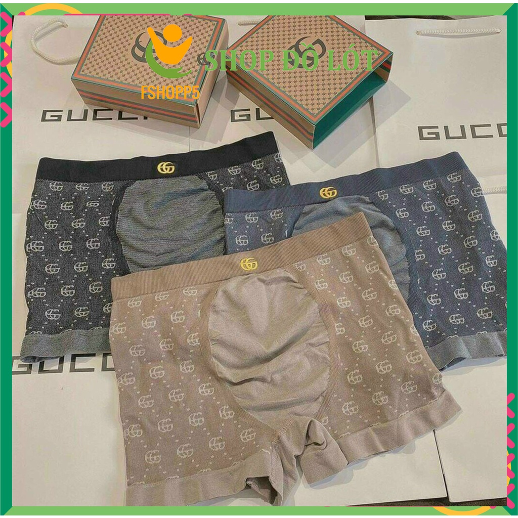 HỘP 3 Quần Sịp Boxer Nam Cotton Co Giãn Mặc Cực Thích LOTNAM16