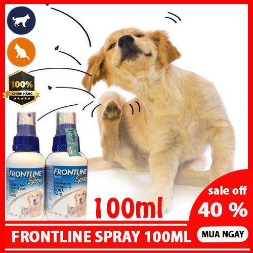 Thuốc diệt ve ghẻ, bọ chét chó mèo dang chai xịt- Merial Frontline Spray 100ml