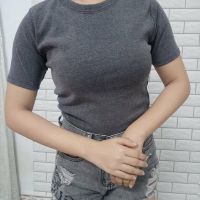 Áo thun gân tay ngắn, áo thun nữ tay ngắn dáng chuẩn đẹp -RUBY CLOTHING A10