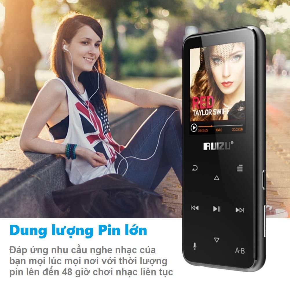 [Mã ELHACE giảm 4% đơn 300K] Máy nghe nhạc Bluetooth Ruizu X16 - Bluetooth Lossless music player Ruizu X16