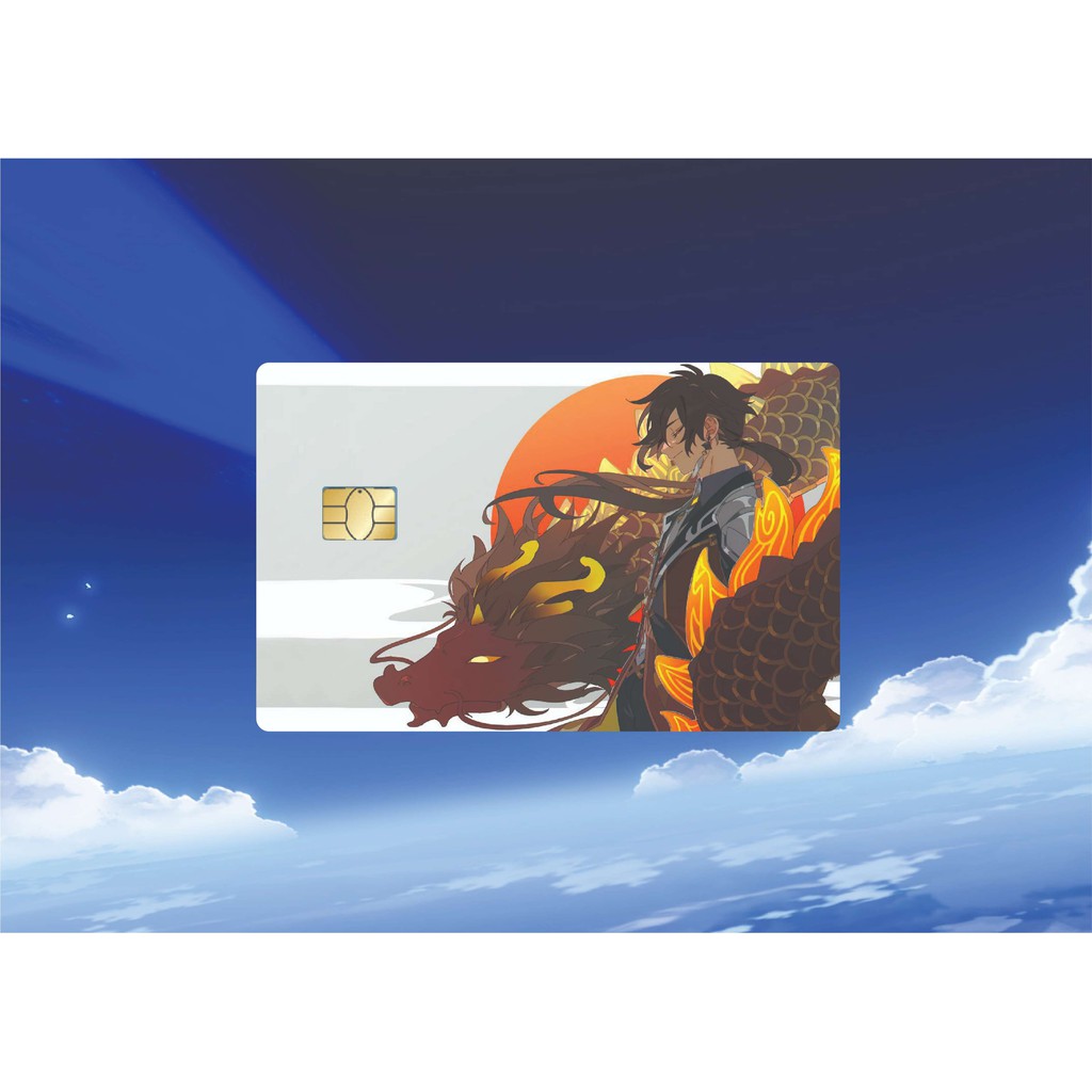 GENSHIN IMPACT  ZhongLi ( ️ Sticker dán Thẻ ATM,Thẻ Chung Cư , deacl dán thẻ, Bảo vệ thẻ | Dán thẻ ATM CoiinCard