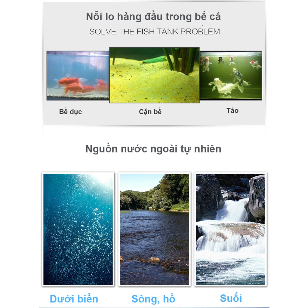 Máy Bơm Lọc Nước Hồ Cá RS 188 và Bông Lọc Loại Tốt - Bộ Bơm Lọc Nước Bể Cá Electrical RS 188