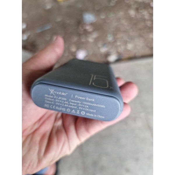Pin sạc dự phòng Polymer 15000mAh Type C Xmobile PJ JP200 Xám