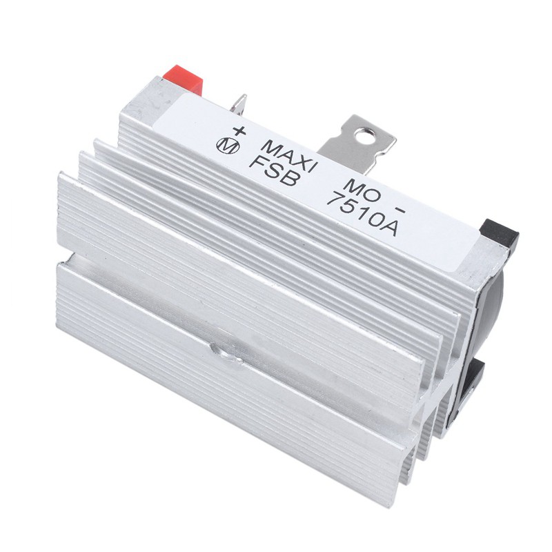 Đi ốt cầu chỉnh lưu 1 pha vỏ nhôm 75A 1000V qizhi 007