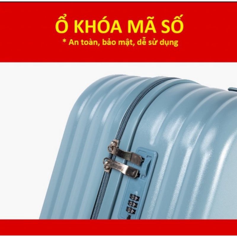 VALI KÉO DU LỊCH QUẢNG CHÂU NHỰA DẺO CAO CẤP CHỐNG VỠ, KHOÁ SỐ AN TOÀN