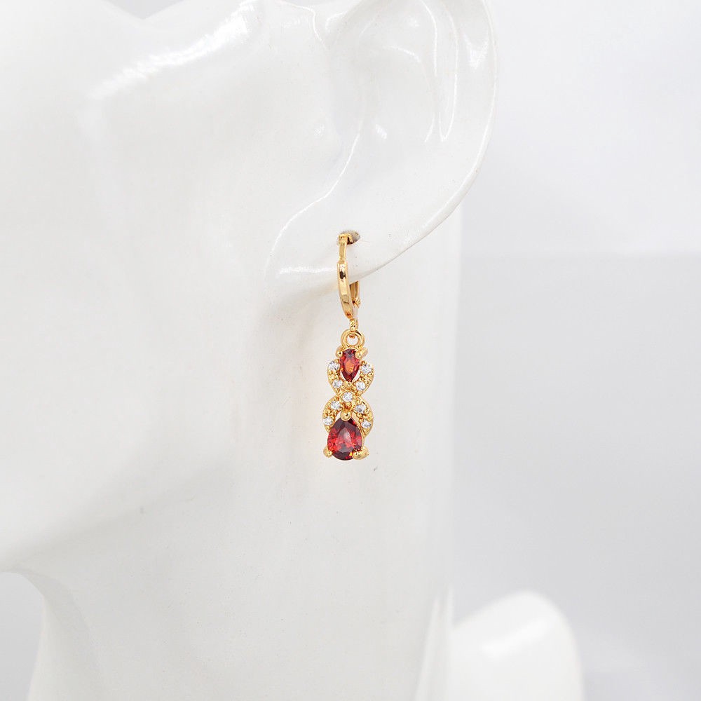 Hoa Tai Mạ Vàng Đính Đá Sang Trọng Cho Nữ