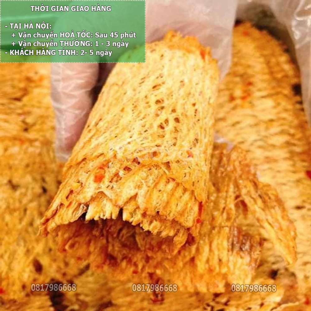 Khô Mực Cán Tẩm Vị Đậm Đà Dai Ngon 200g, Đồ Ăn Vặt Mực Khô Ướp Gia Vị Mường Then