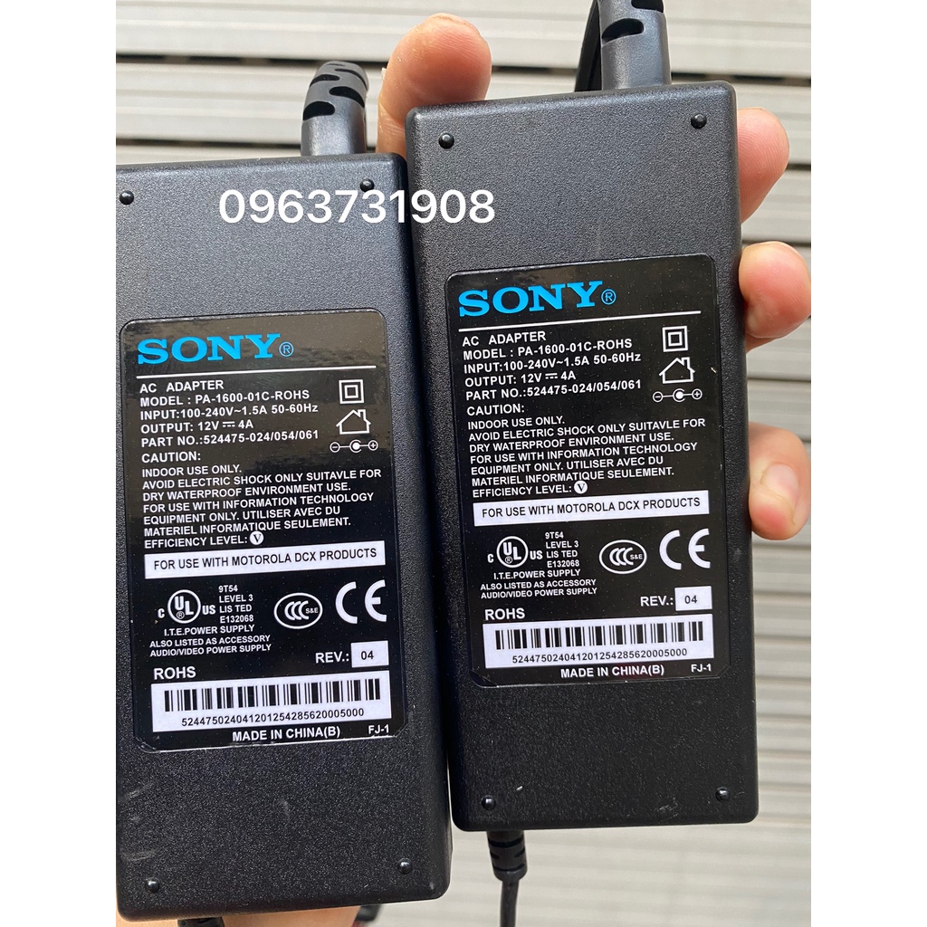 Nguồn adapter 12V-4A Sony bóc thiết bị