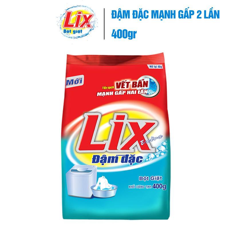 Bột Giặt LIX Extra Đậm Đặc 400G - Tẩy Sạch Vết Bẩn Mạnh Gấp 2 Lần