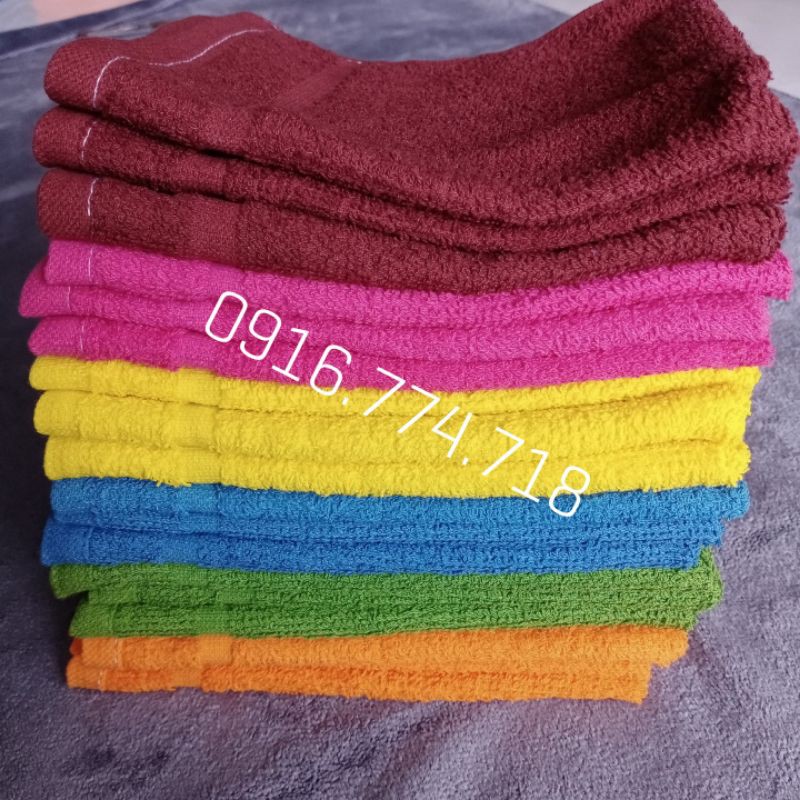 Khăn mặt cotton 30x30, dùng làm khăn mặt, khăn nail đa năng, Nhiều màu lựa chọn.