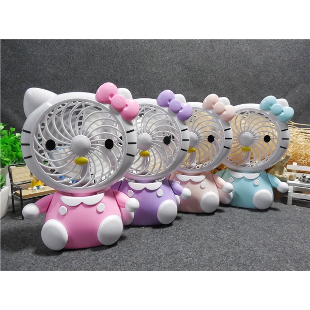 [SALE 10%] Quạt 3 cánh để bàn mini Hello Kitty, Doreamon SQ1881