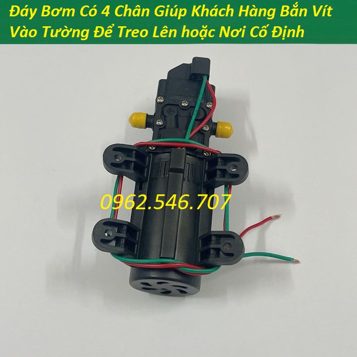 Máy bơm nước mini 12V áp lực cao dung tích nước 8L phút sử dụng làm bộ phun sương tưới cây,bộ rửa xe mini