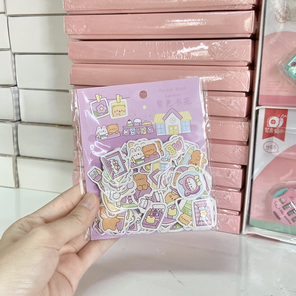 Mua Túi Sticker Thỏ và Gấu (200 Miếng) (Trang Trí Sổ / Bullet Journal ...