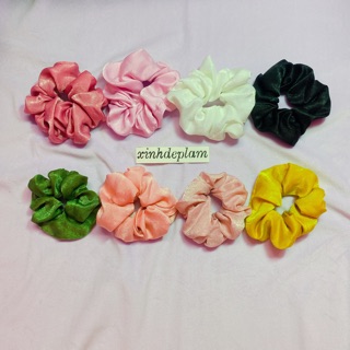 SCRUNCHIES Cột tóc voan lụa tơ óng ánh size siêu to