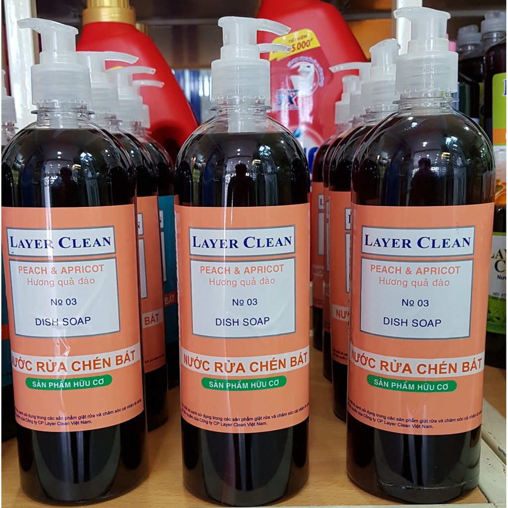 Nước rửa bát hữu cơ Layer Clean hương quế 800ml