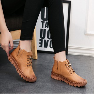 Giày nữ da bò cao cấp nâu, đen size 35 đến 42 ORDER Hàng độc quyền handmade da bò