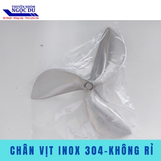 Chân Vịt Inox, Kiểu 3 Cánh, công suất 13HP, Lỗ Ren 16mm, Đường Kính 26 cm Chân Vịt Chạy Thuyền, Chạy Xuồng