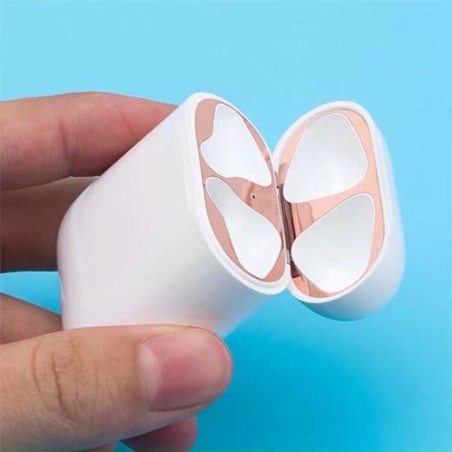 🌵 Miếng Dán Kim Loại Bảo Vệ Hộp Tai Nghe Airpods 1/2 - Pro 🌵 | BigBuy360 - bigbuy360.vn
