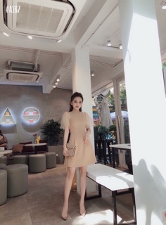 Đầm Xoè Phối Lưới