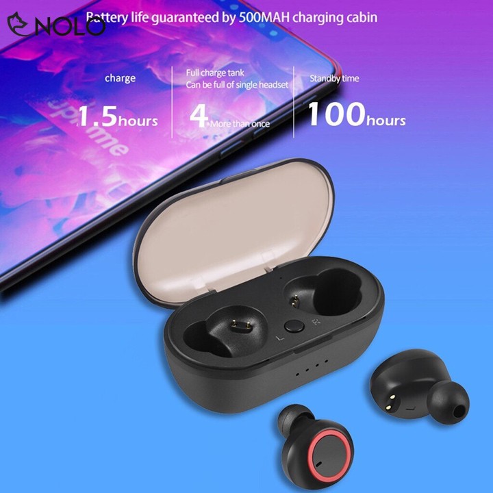 Tai Nghe Bluetooth Mini Kèm Dock Sạc V5.0 Model TWS X5 Kết Nối Cùng Lúc 2 Tai Nghe Rời