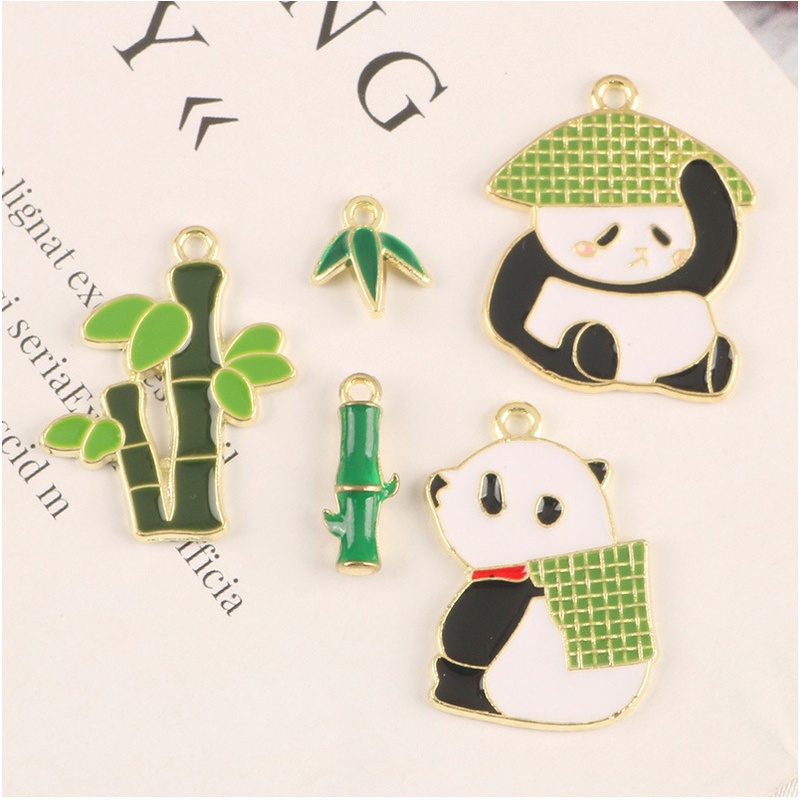 Mặt Dây Chuyền/ Vòng Tay, Mặt Móc Khoá Hợp Kim Phong Cách Retro Hình Chú Gấu Trúc Panda Dễ Thương