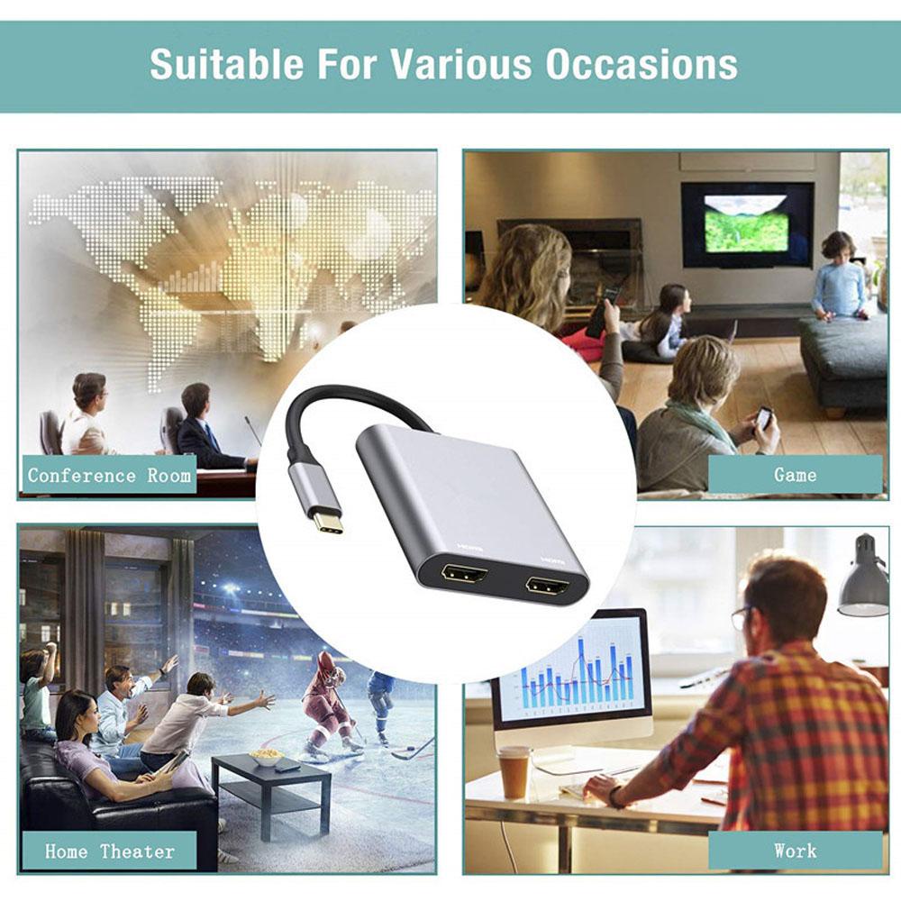 Cáp Chuyển Đổi 4 Trong 1 Type C Sang Hdmi USB 3.0 Hdmi