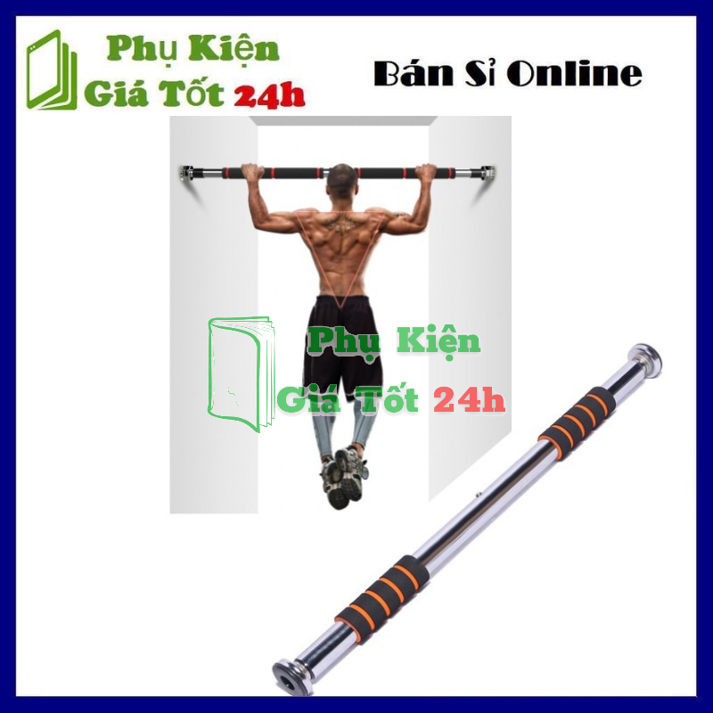 Thanh xà đơn treo tường tập thể hình inox co giãn tiện dụng (80 - 130) Vinhwatch