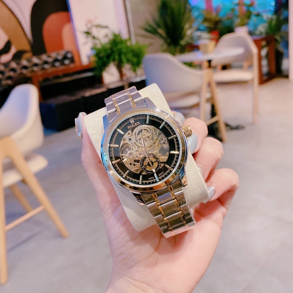 Đồng hồ cơ Rolex Nam dây thép không gỉ, bảo hành 12 tháng - Đồng hồ rolex MTP-STORE MTP-STORE