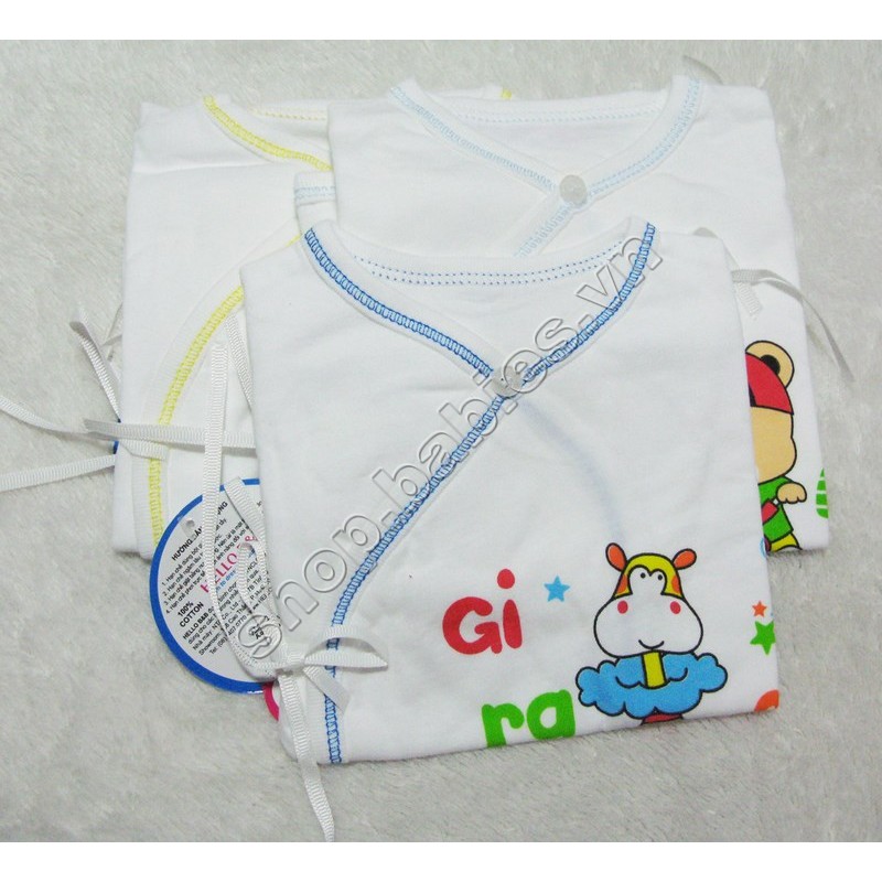Áo tay dài cột dây cho bé sơ sinh Hello b&amp;b