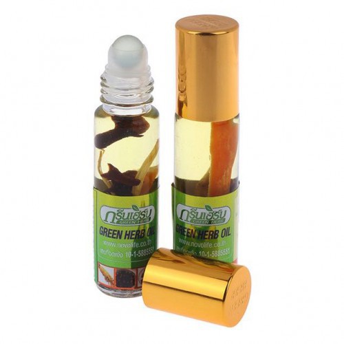 Chai Dầu Gió Nhân Sâm Green Herb Oil Thái Lan (8ml/chai)