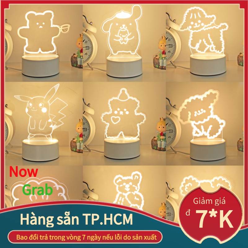 [CUTE HOT] Đèn ngủ LED hình gấu 3D để bàn trang trí DECOR phòng , quà tặng sinh nhật, VALENTINE MOXI.