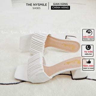 Guốc nữ 5P quai nhúm da đốm - The NySmile - DIFU