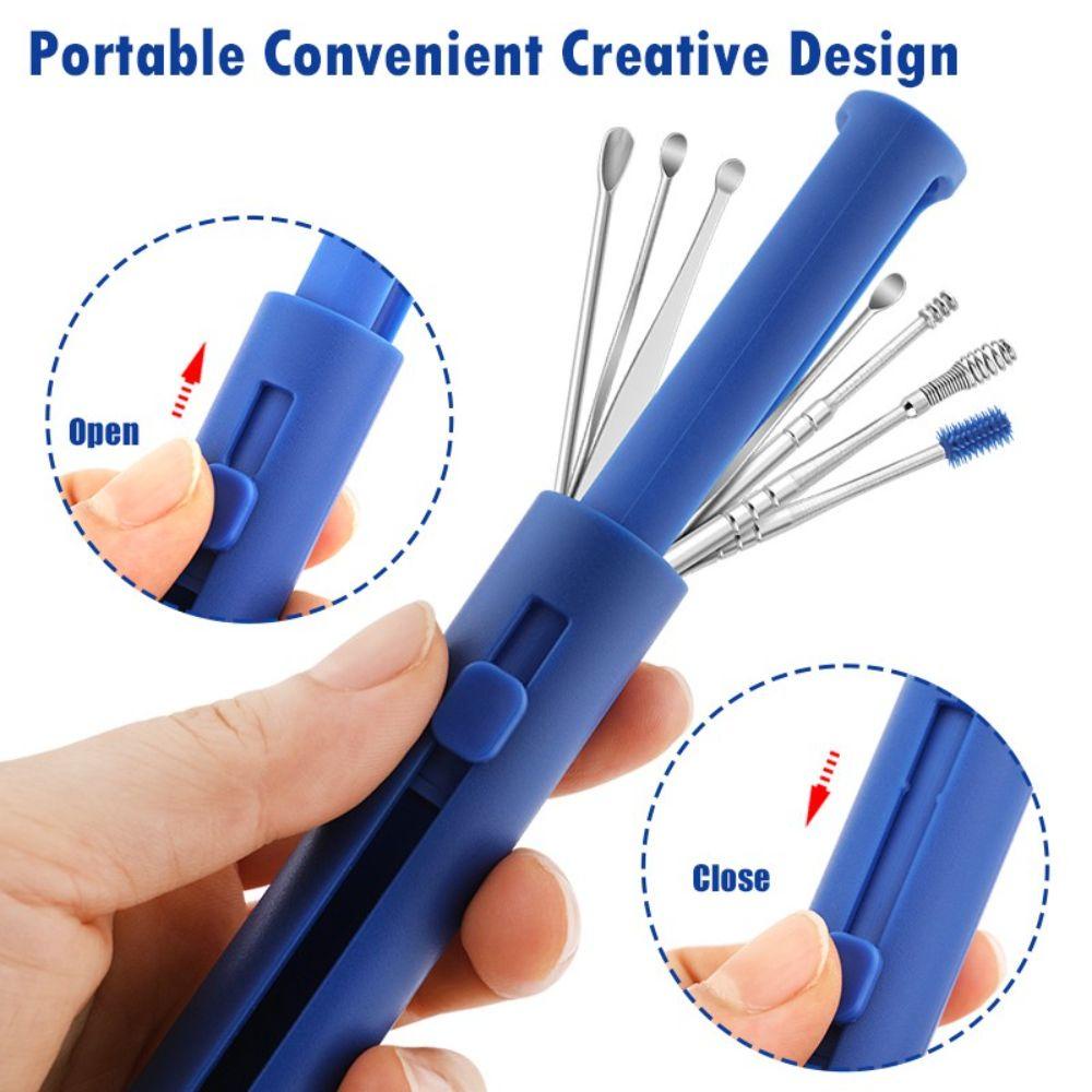 Bộ Dụng Cụ Lấy Ráy Tai Bằng Thép Không Gỉ