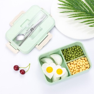 Combo hộp cơm lúa mạch kèm đũa thìa inox