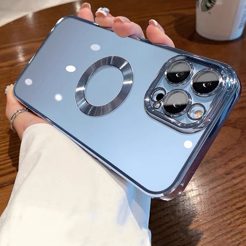 Sang Trọng Ốp Điện Thoại Mềm Trong Suốt Mạ Viền Cho iPhone 12 Pro max 11 Pro max x xs max xr 7 plus 8 plus 13 Pro max 14 Pro max