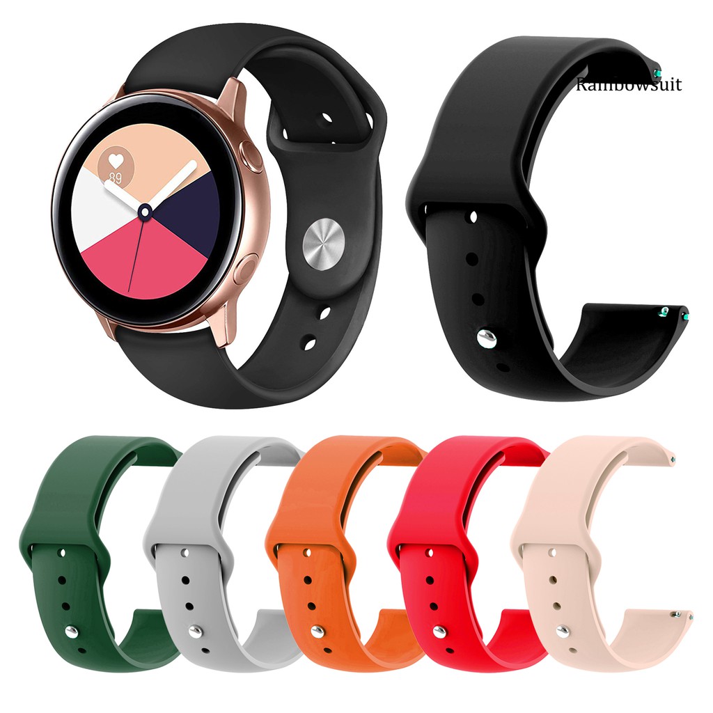 Dây Đeo Thể Thao Bằng Silicone Chống Nước Thông Dụng Cho Đồng Hồ Samsung Galaxy Watch 3 41m / Active 2 42mm