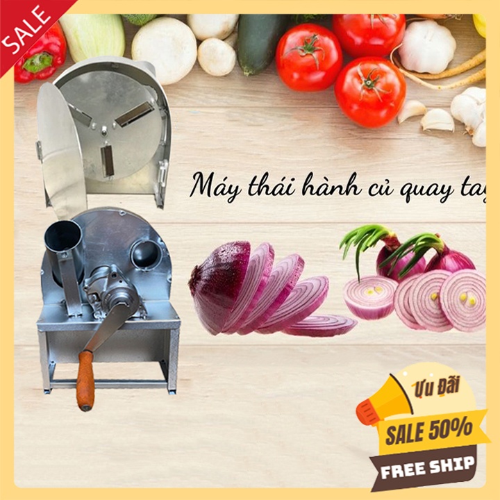 Máy thái hành tỏi xả ớt quay tay Loại 1 có nắp