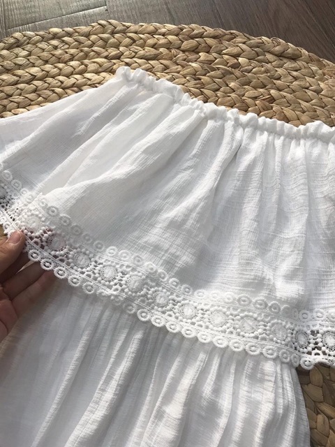 (CÓ SẴN)🌿ĐẦM MAXI TRẮNG TRỄ VAI ĐI BIỂN | BigBuy360 - bigbuy360.vn