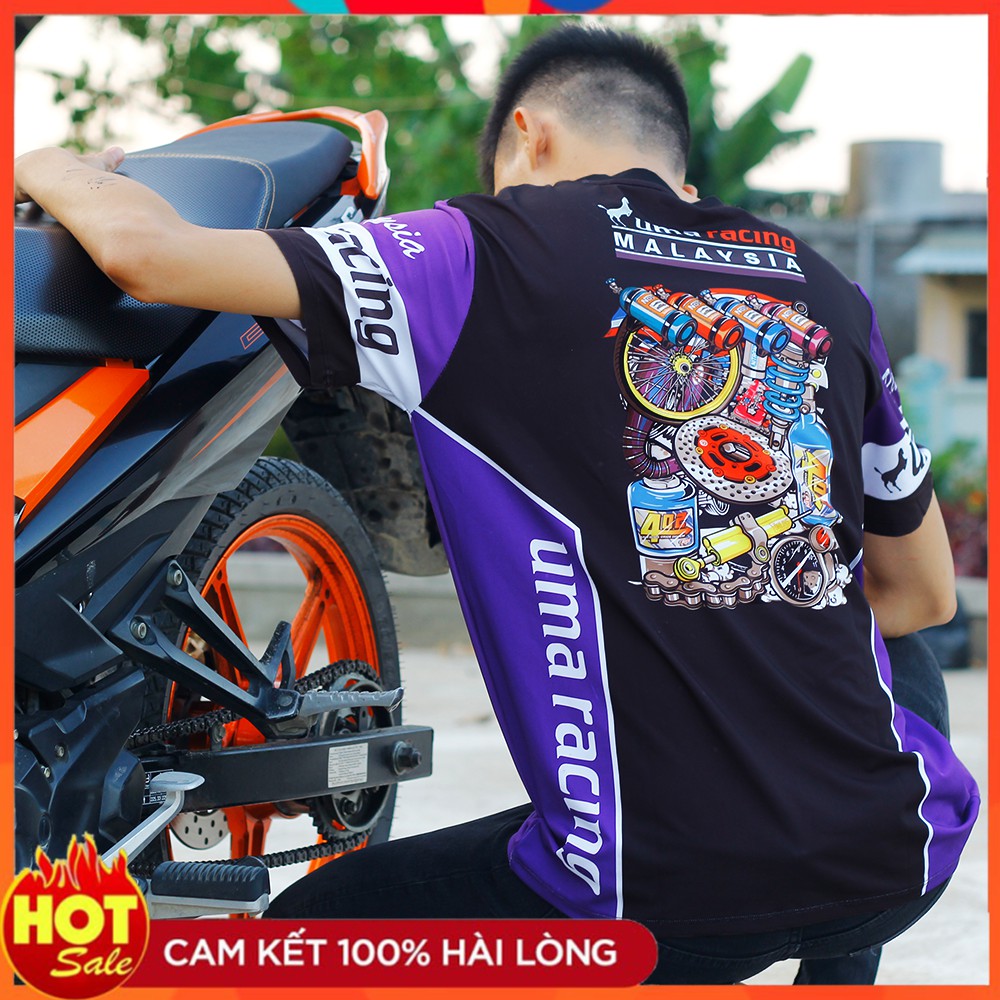 Áo Thun Xe Đua Umaracing Cực Thoáng Mát Vải Tốt - BẢO HÀNH TRỌN ĐỜI [ FREE SHIP ]