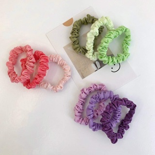 🌈Set 3 chiếc chun cột tóc Scrunchies mini