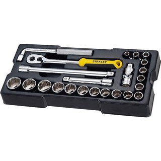 BỘ KHẨU 23 CHI TIẾT 12DR 6pts STANLEY. Model: STMT74726-8C - Chính hãng